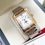 Replica Cartier Tank White Dial 2-Tone Rose Gold Stainless Steel Men's Watch 40mm